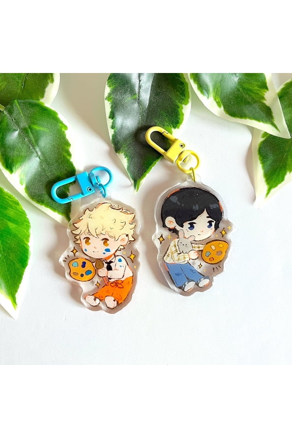 Anime Manga Character Acrylic Keychains, Fan Art Gift Set, random 1 pack