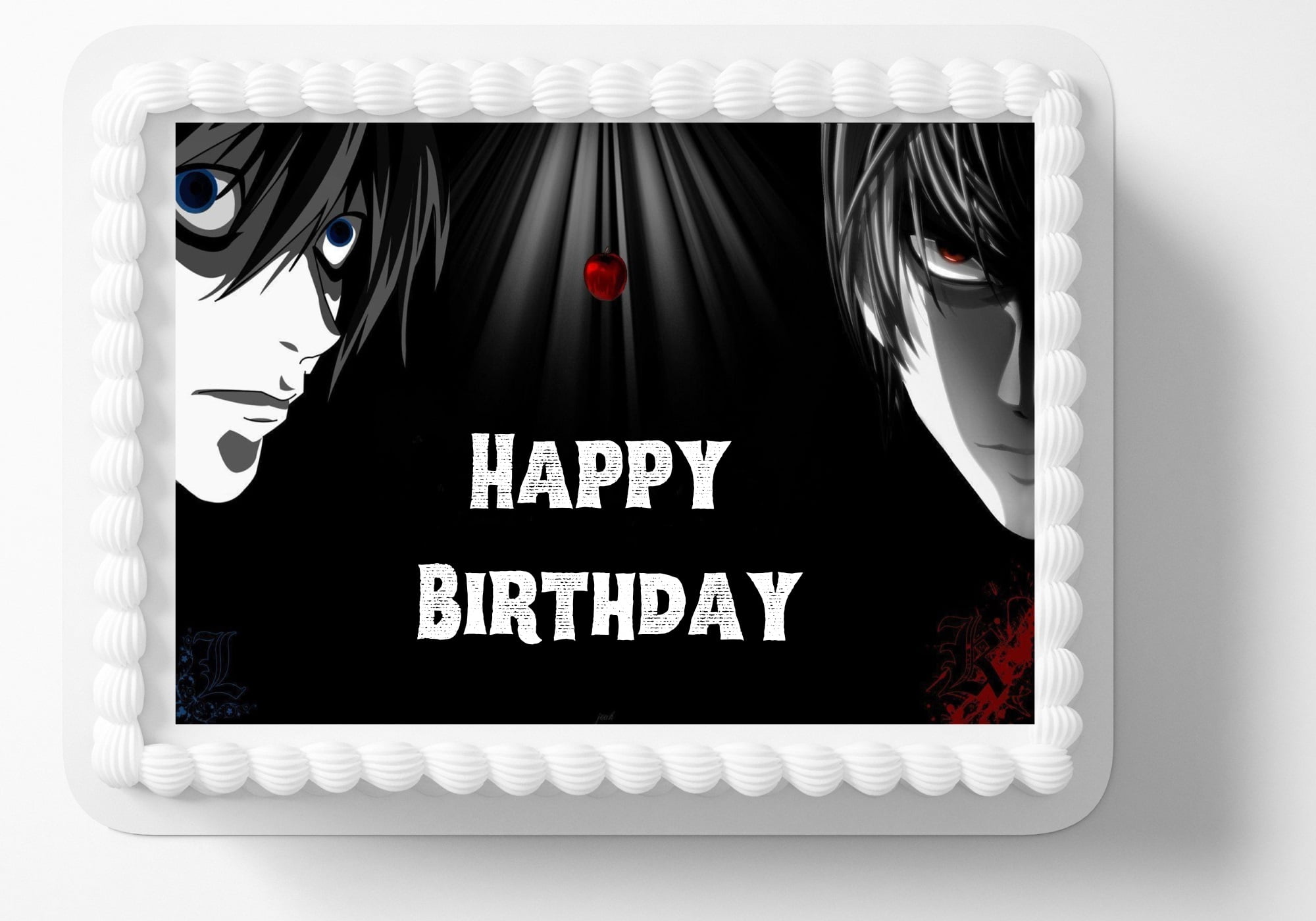 Anime Cartoon Happy Birthday Taart Topper Nummer 8 - Geel Rood Sterrenprint Voor Kinderfeest