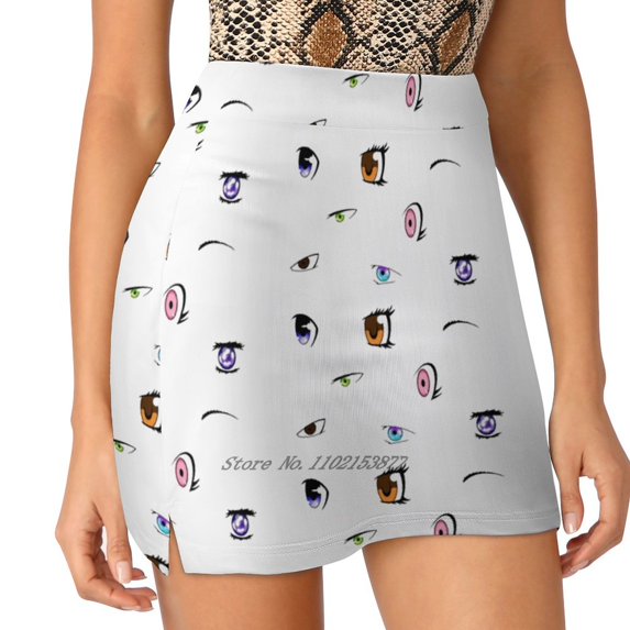 Anime / Manga Eyes New Women Skirts Double-Layer Printed Short Dress Mini Sport Skirt Anime Manga Eyes Styles Simple