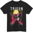 thumbnail image 1 of Anime Manga Trigun T Shirt, Trigun VASH The Stampede Merch Casual Short Sleeved T Shirt Unisex Tee, 1 of 4