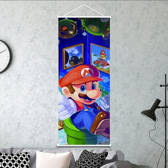 Anime Mario Poster HD Print Canvas Painting Wall Art For Living Room Bedroom Office Decor 9.8x29.5inch, Unframed