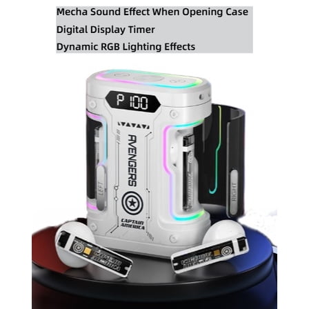 Anime Mechanical Lift Pod Style Bluetooth Earbuds, New True Wireless Semi-In Ear Noise Cancelling Gaming Headset for Men