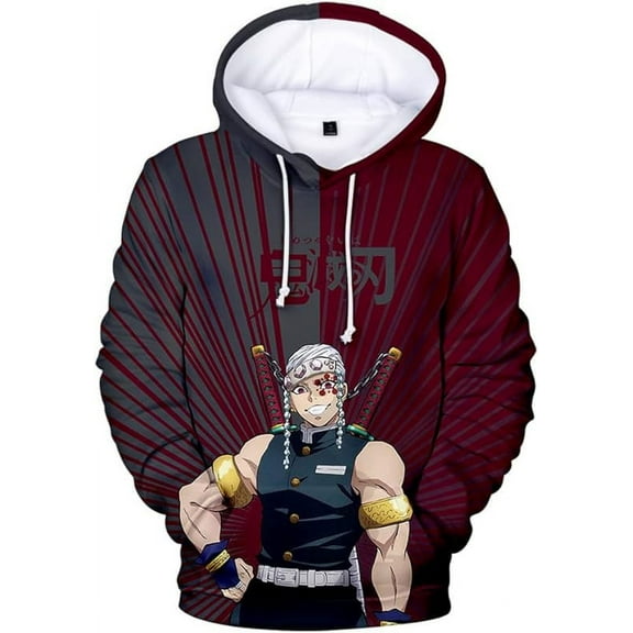 Anime Mens Demon Slayor Hoodie Sweatshirt Cosplay No Yaiba Pullover Hoodie for Men and Women