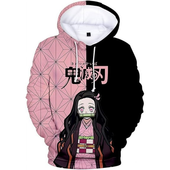Anime Mens Demon Slayor Hoodie Sweatshirt Cosplay No Yaiba Pullover Hoodie for Men and Women