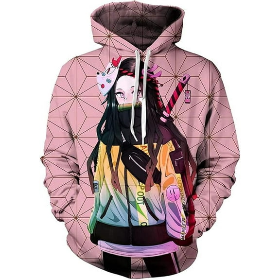 Anime Mens Demon Slayor Hoodie Sweatshirt Cosplay No Yaiba Pullover Hoodie for Men and Women