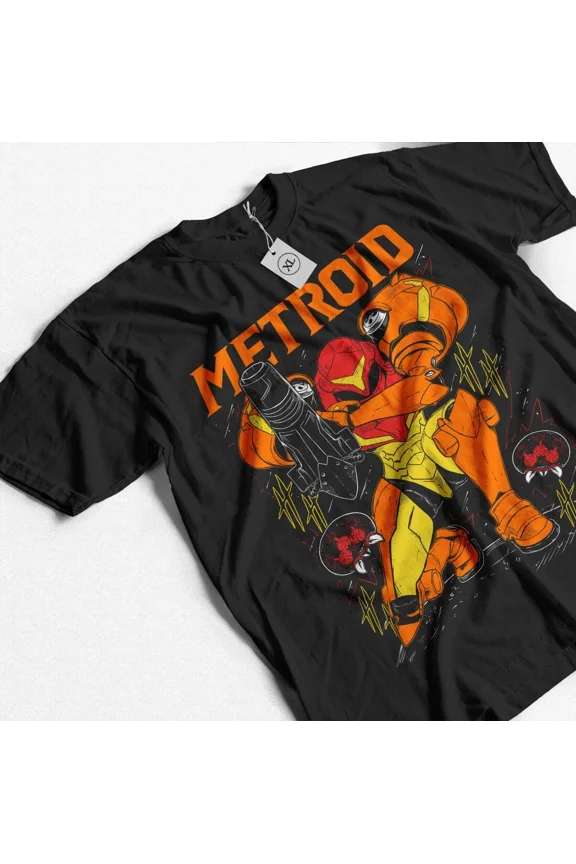 Anime Metroid Samus Waifu Cartoon T-Shirt V4