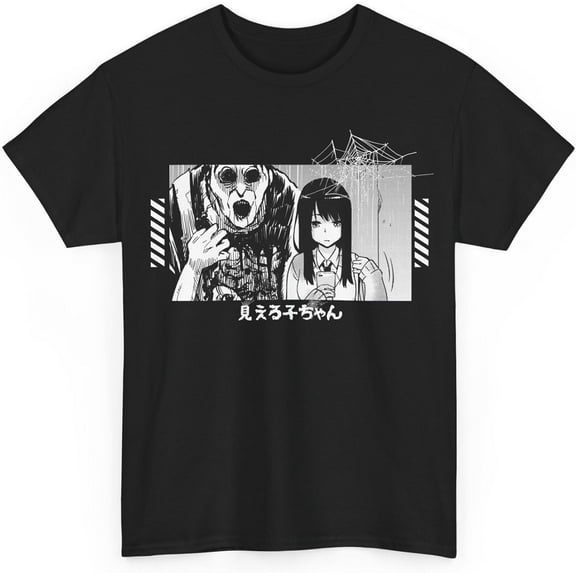 Anime Mieruko Chan T-Shirt Merch Casual Short Sleeved T Shirt Unisex Tee