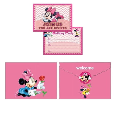 Anime Birthday Party Invitation & Envelopes,12Pcs