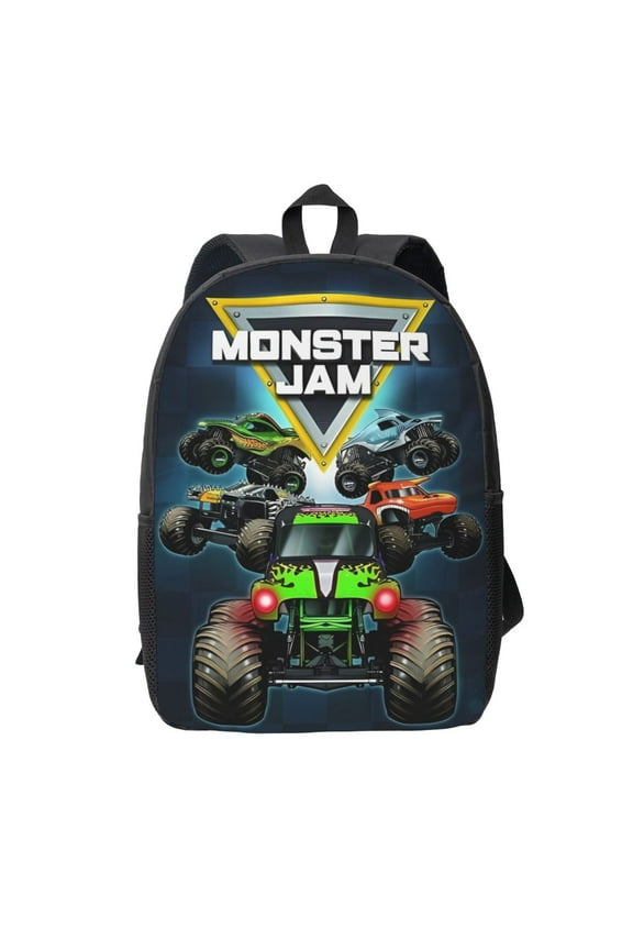 Anime Monster Truck Jam Backpack Unisex Bookbag Rucksack Printing Shoulder Bag Back To School Bag Travel Hiking Daypack