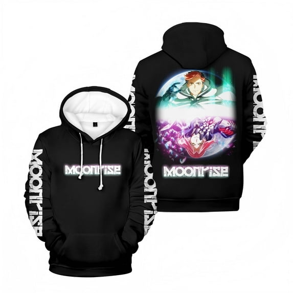 Anime Moonrise Merch Hoodie Harajuku Men and Women alike Color Print Long Sleeve Sweatshirt