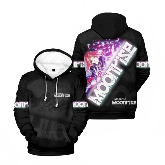 Anime Moonrise Merch Hoodie Harajuku Men and Women alike Color Print Long Sleeve Sweatshirt