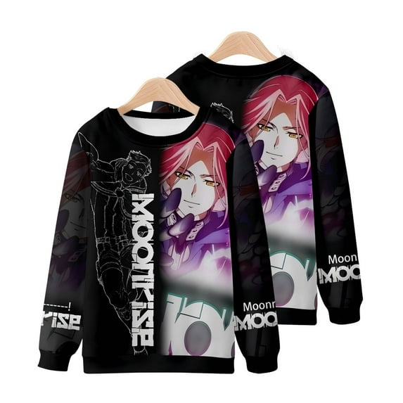 Anime Moonrise Merch Sweatshirt Harajuku Street Trend Crew Neck Pullover