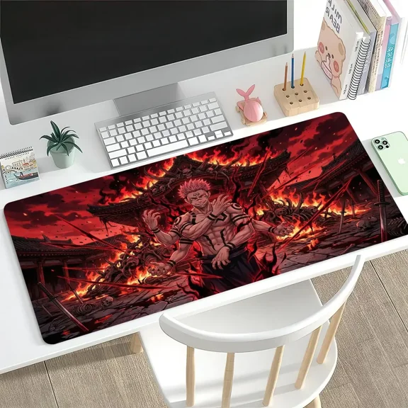 Anime Mouse Pad, Kawaii Jujutsu Kaisen Desk Mat, Sukuna Desk Mat, Anime Lover Gift, Japanese Desk Decor