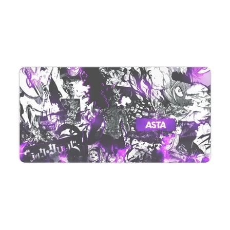 Anime Mouse Pad Extra Large 40.0 X 20.0 In Black Clover Anime Character Graphic PC Mouse Pads with Premium-Textured Mousepad with Non-Slip Rubber Base