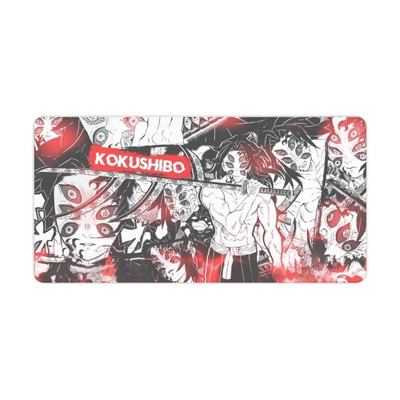 Anime Mouse Pad Extra Large 40.0 X 20.0 In Demon Slayer Anime Character Graphic PC Mouse Pads with Premium-Textured Mousepad with Non-Slip Rubber Base