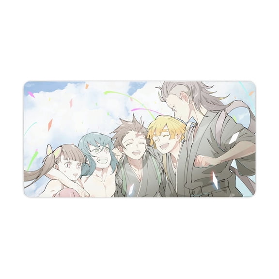 Anime Mouse Pad Extra Large 40.0 X 20.0 In, Demon Slayer Mouse Pad PC Mouse Pads with Premium-Textured Mousepad with Non-Slip Base