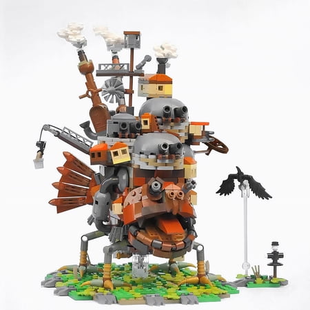 Anime Moving Castle Building Block Set, Howls Castle Bulding DIY Model Toys Collectible Birthday Gift for Fans (1249 Pcs)