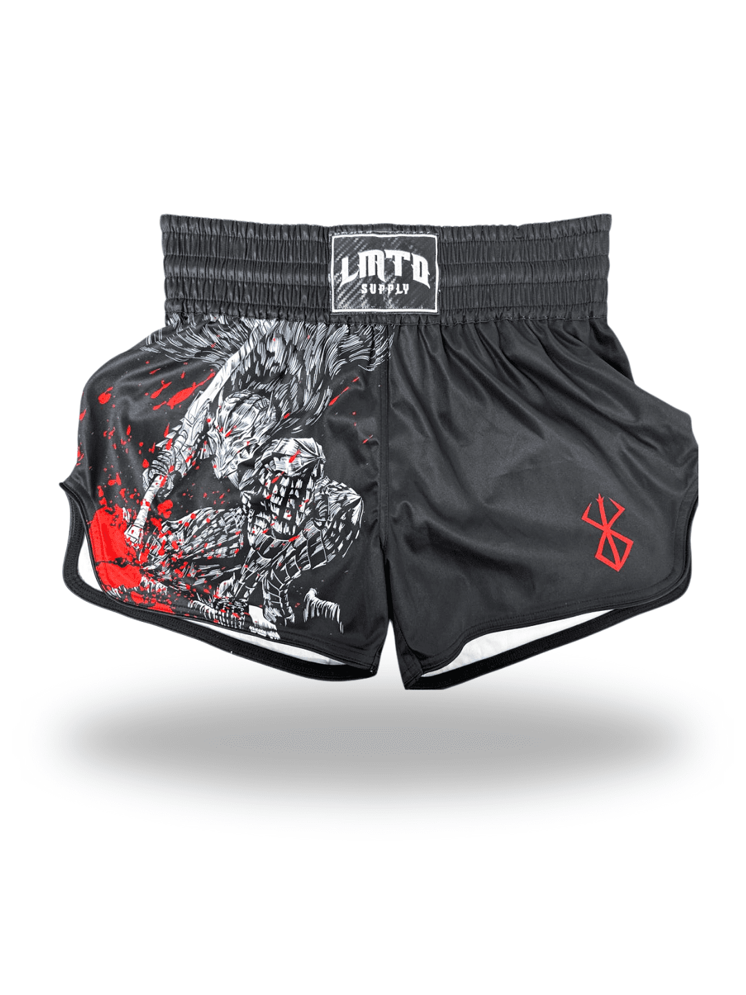 Anime Muay Thai Shorts Men Women - Black Berserker L