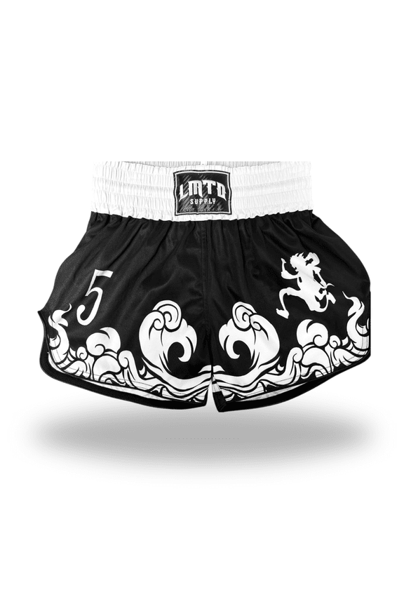 Anime Muay Thai Shorts Men Women - Black Luff M