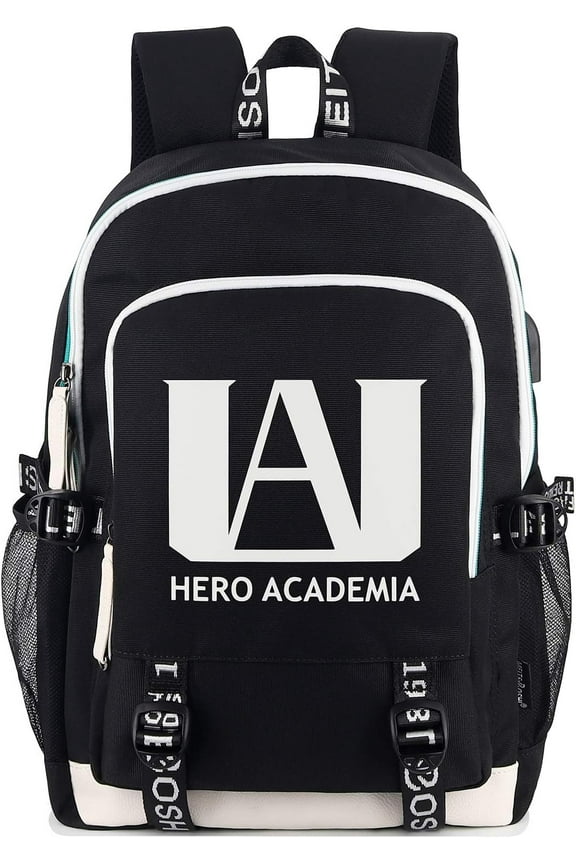 Anime My Hero Academia Backpack Luminous Printed Bag Laptop Backpack With Usb Charging Port & Headphone Port Unisex