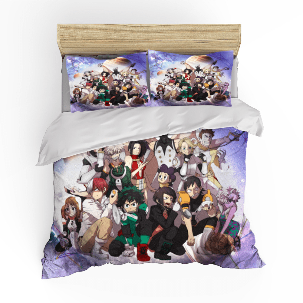 Anime My Hero Academia Bedding Comforter Sets 3Piece Comfy Manga Deku
