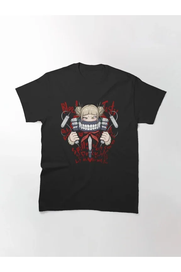 Anime My Hero Academia Himiko Toga Classic Black T-shirt Size S-5XL