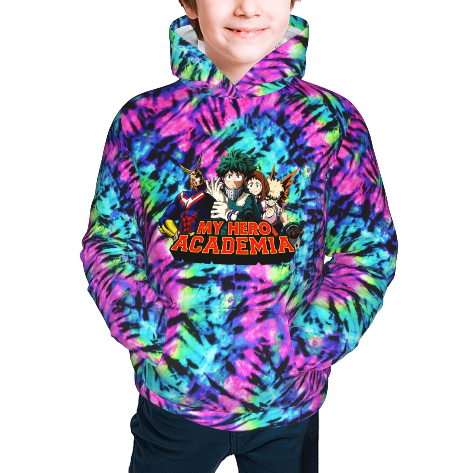 Anime My Hero Academia Kids Hoodie Novelty 3d Printed Hooded Pullover