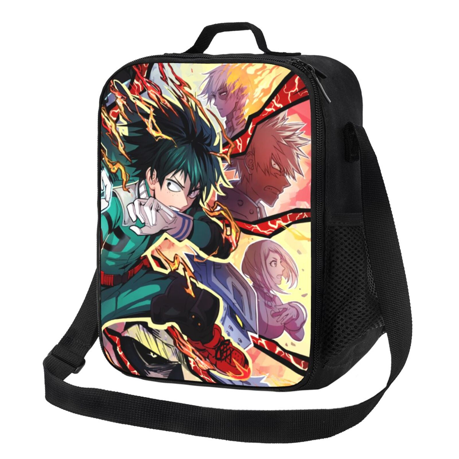 Anime My Hero Academia Lunch Bag With Shoulder Strap Insulated Portable ...