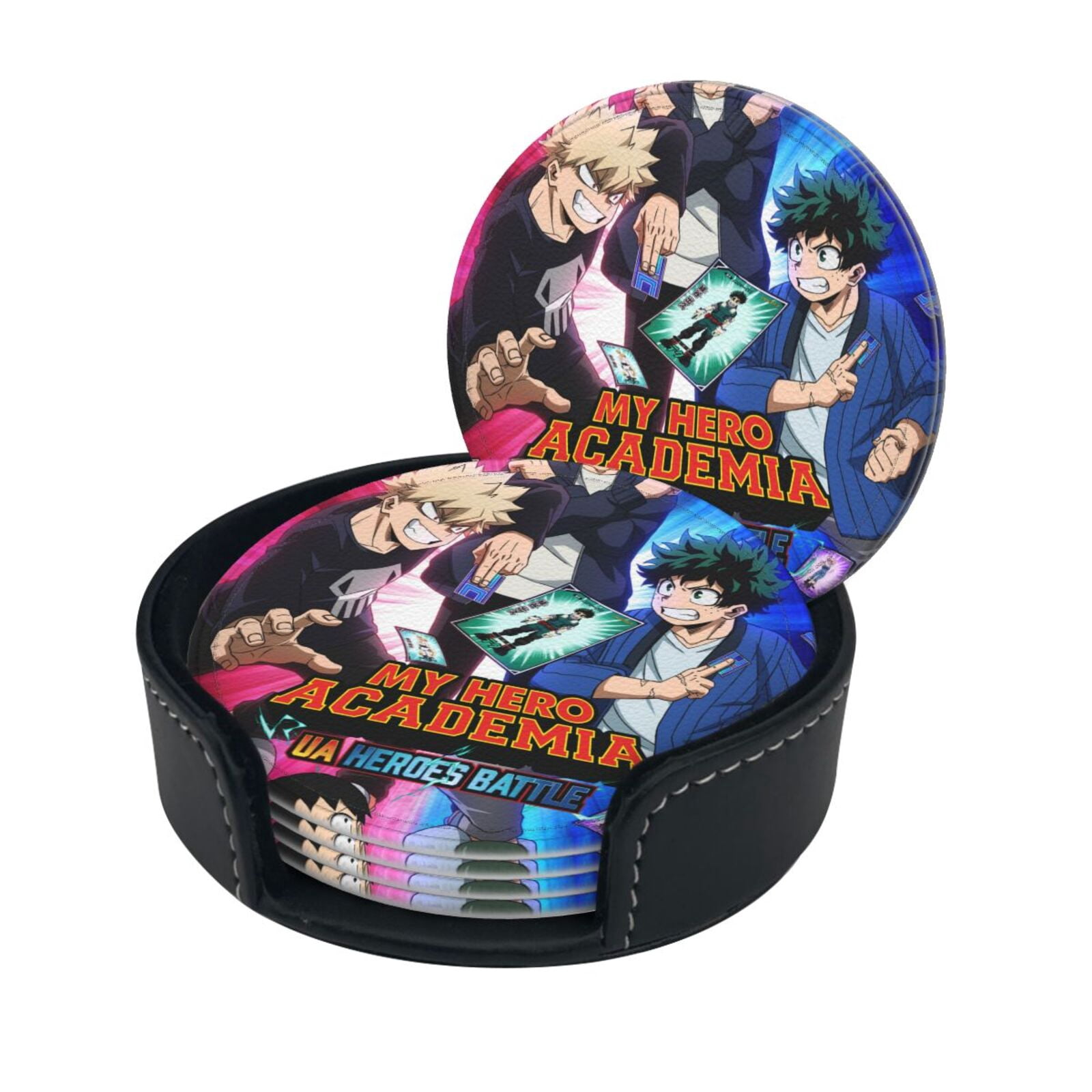 Anime My Hero Academia Round Coaster Set Of 6 Tabletop Protection