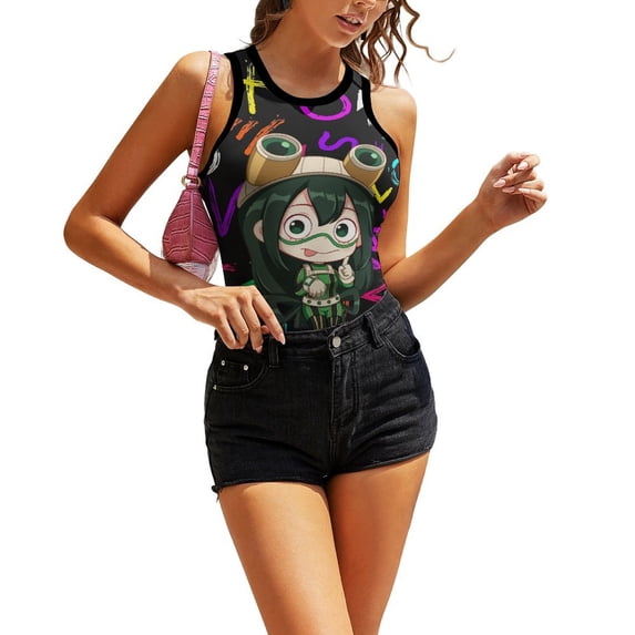 Anime My Hero Academia Women's Tank Top Sleeveless T-Shirts Tee Camisole Sport Vest Summer Daily Undershirts