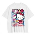 thumbnail image 1 of Anime My Melody T Shirt Oversized Vintage Washed Kuromi T-shirts Retro Streetwear Hello Kitty Cute Girl Tops Tees Women Cotton, 1 of 20
