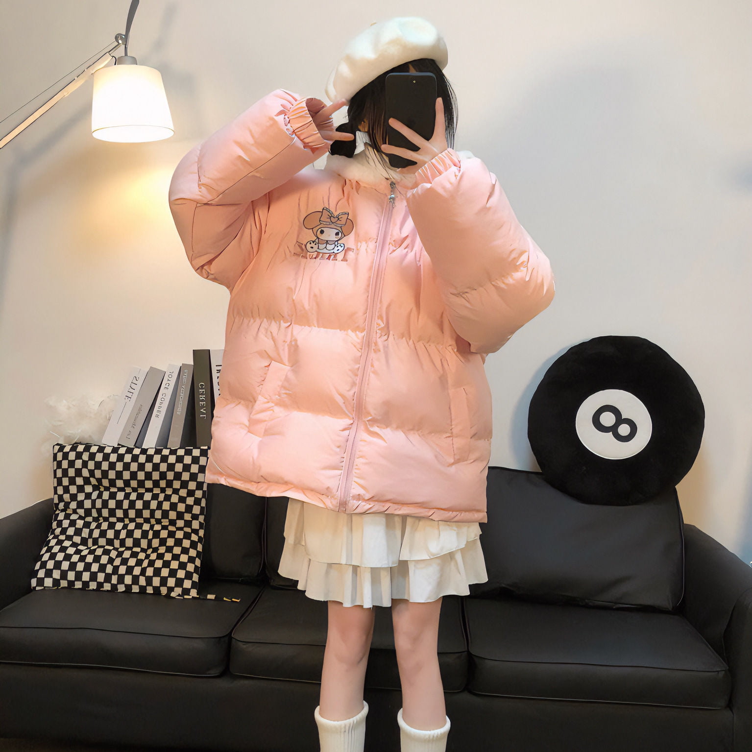 Anime My Melody Winter Down Jacket Cartoon Cute Cinnamoroll Thicken