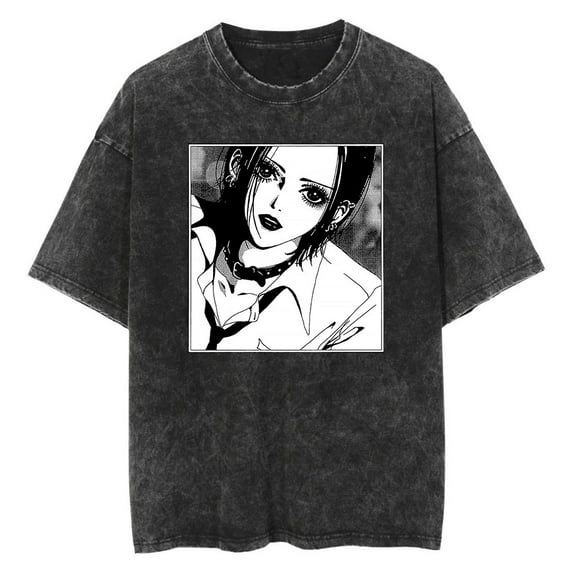 Anime NANA Washed Vintage T-Shirt Merch Casual Short Sleeved T Shirt Unisex TShirt