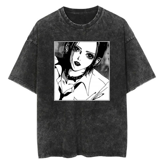 Anime NANA Washed Vintage T-Shirt Merch Casual Short Sleeved T Shirt Unisex TShirt