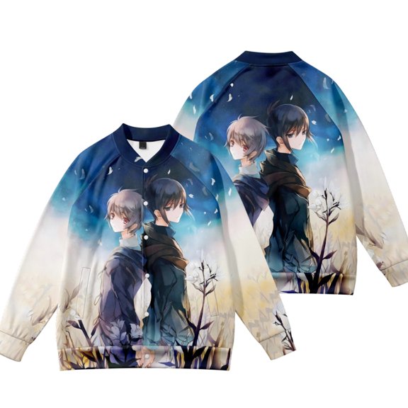Anime NO.6 Merch Baseball Jerseys Streetwear Men's and Women's Button Up Cardigan Long Sleeve Jacket