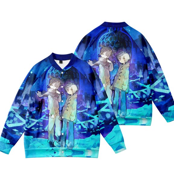 Anime NO.6 Merch Baseball Jerseys Streetwear Men's and Women's Button Up Cardigan Long Sleeve Jacket