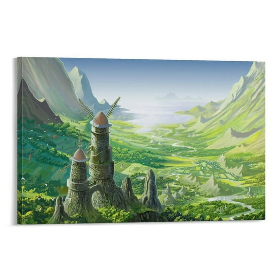 Anime Nausicaä of The Valley of The Wind Poster Nausicaä Picture Print Wall Art Poster Painting Canvas Posters Artworks Gift Room Aesthetic 12x18inch(30x45cm)