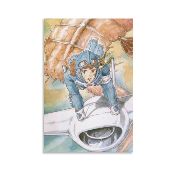 Anime Nausicaä of The Valley of The Wind Poster Print Photo Art Painting Canvas Poster Home Decorative Bedroom Modern Decor Posters Gifts 12x18inch(30x45cm)