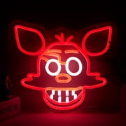 JFLLamp LED Neon Sign Fox Head Shape Red Light USB Battery Powered Acrylic Wall Decor for Bedroom Game Room Display