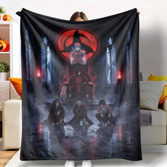 Anime Ninja Clan Flannel Blanket - Super Soft Lightweight Warm Cozy, 40 x 50 in