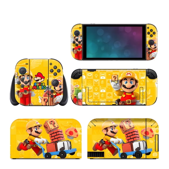Anime for Nintendo Switch 2 Skin Full Set Protective Vinyl Decal Stickers for Switch 2 Console, Handle Grips & Dock | No Residue, Anti-Scratch - Mario