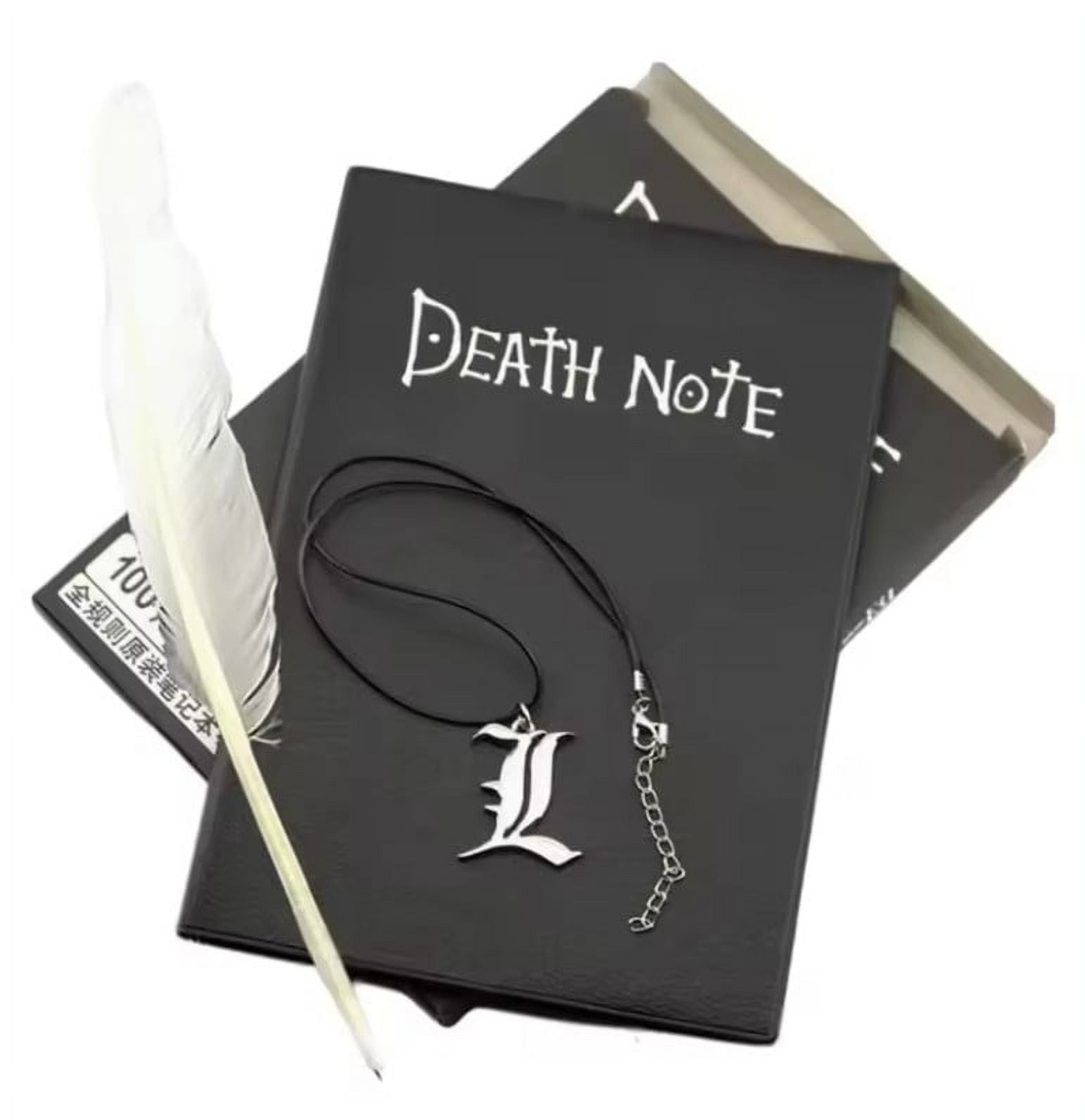 Anime Notebook with Feather Pen and Necklace 3 pcs set