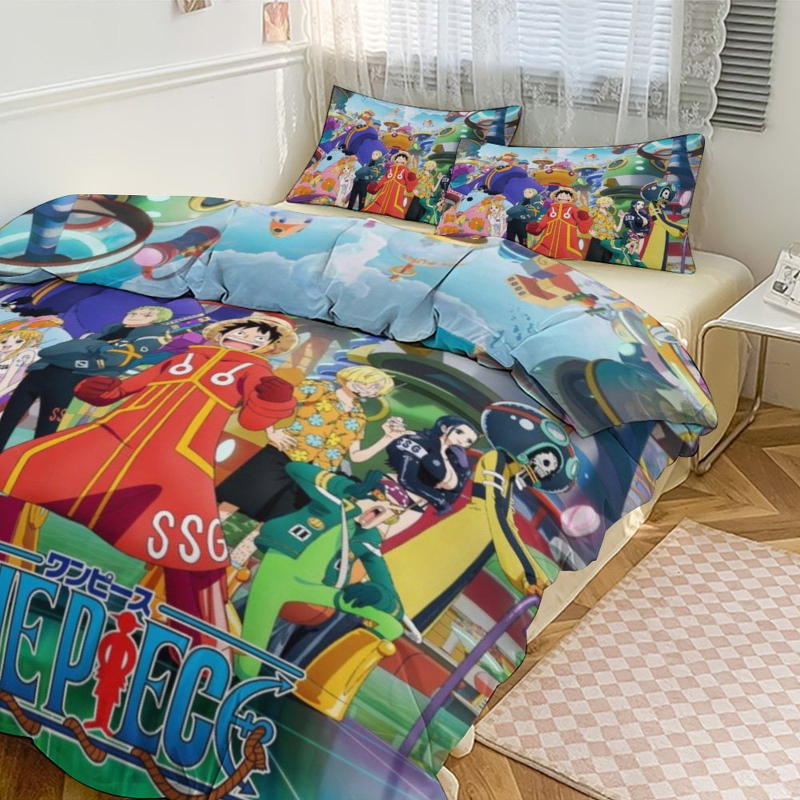 Anime One Piece Bedding Set One Piece Merch King Size Bedding Sets