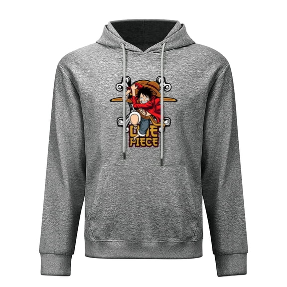 Anime One Piece Hoodie,Unisex Adult Hooded Sweater, Soft Pullover, Sports With Big Pockets Sportswear