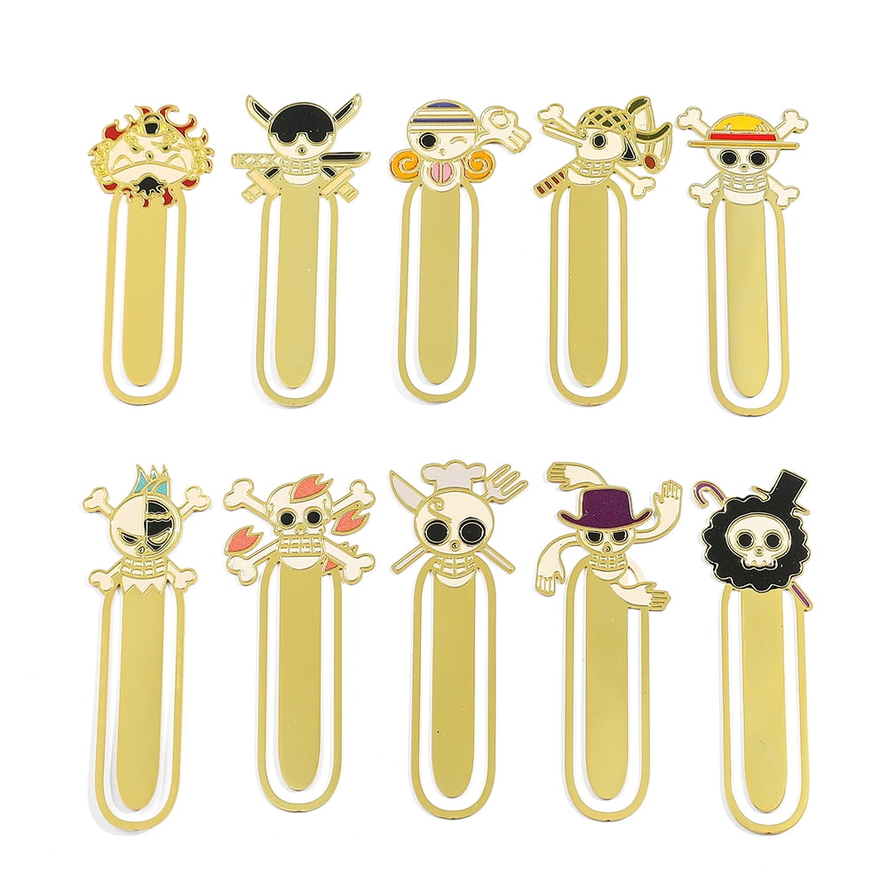 Anime One Piece Stainless Steel Bookmark for Men Women Students