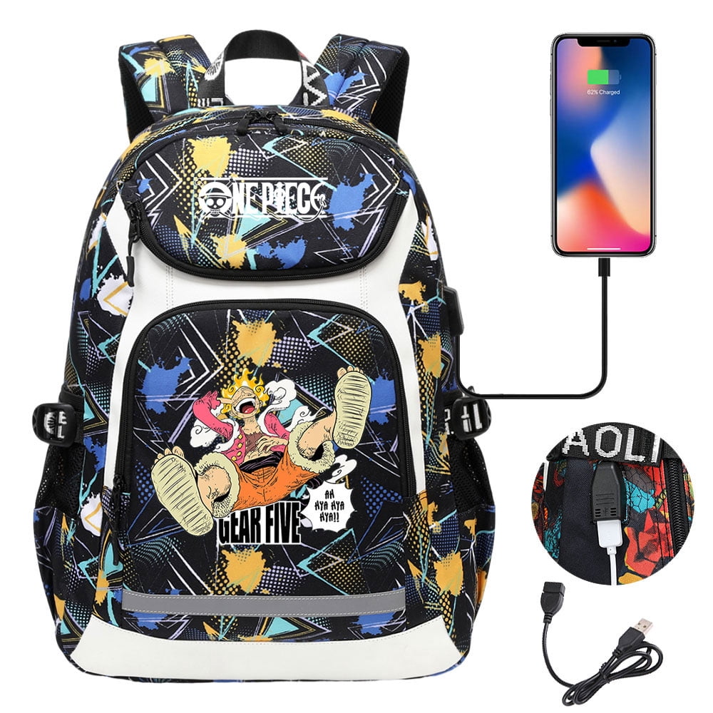 Anime One Piece Waterproof Backpack Multifunctional Laptop Knapsack ...