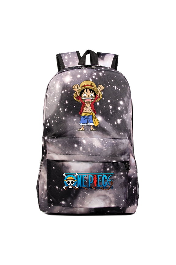 Anime One_Pieces School Backpack Lightweight Bookbag Wear Resistant Canvas Casual Daypack for Student