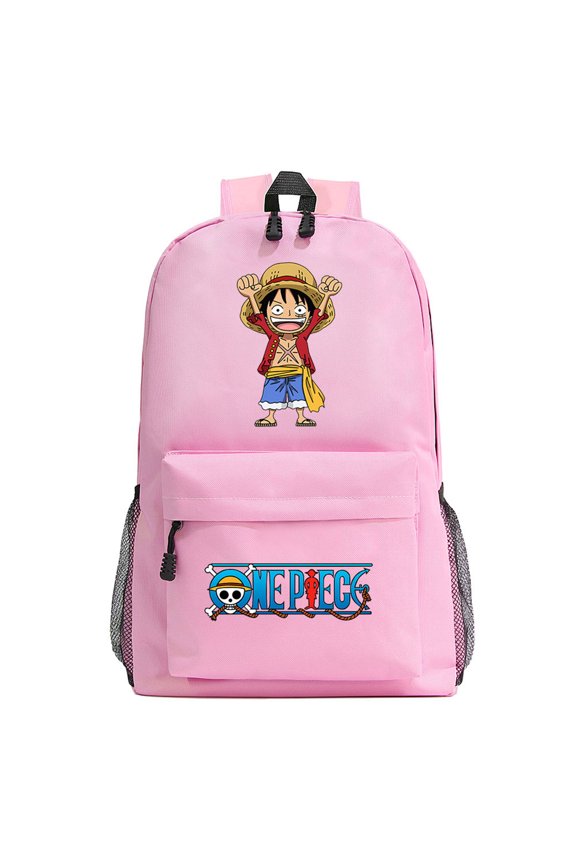 Anime One_Pieces School Backpack Lightweight Bookbag Wear Resistant Canvas Casual Daypack for Student