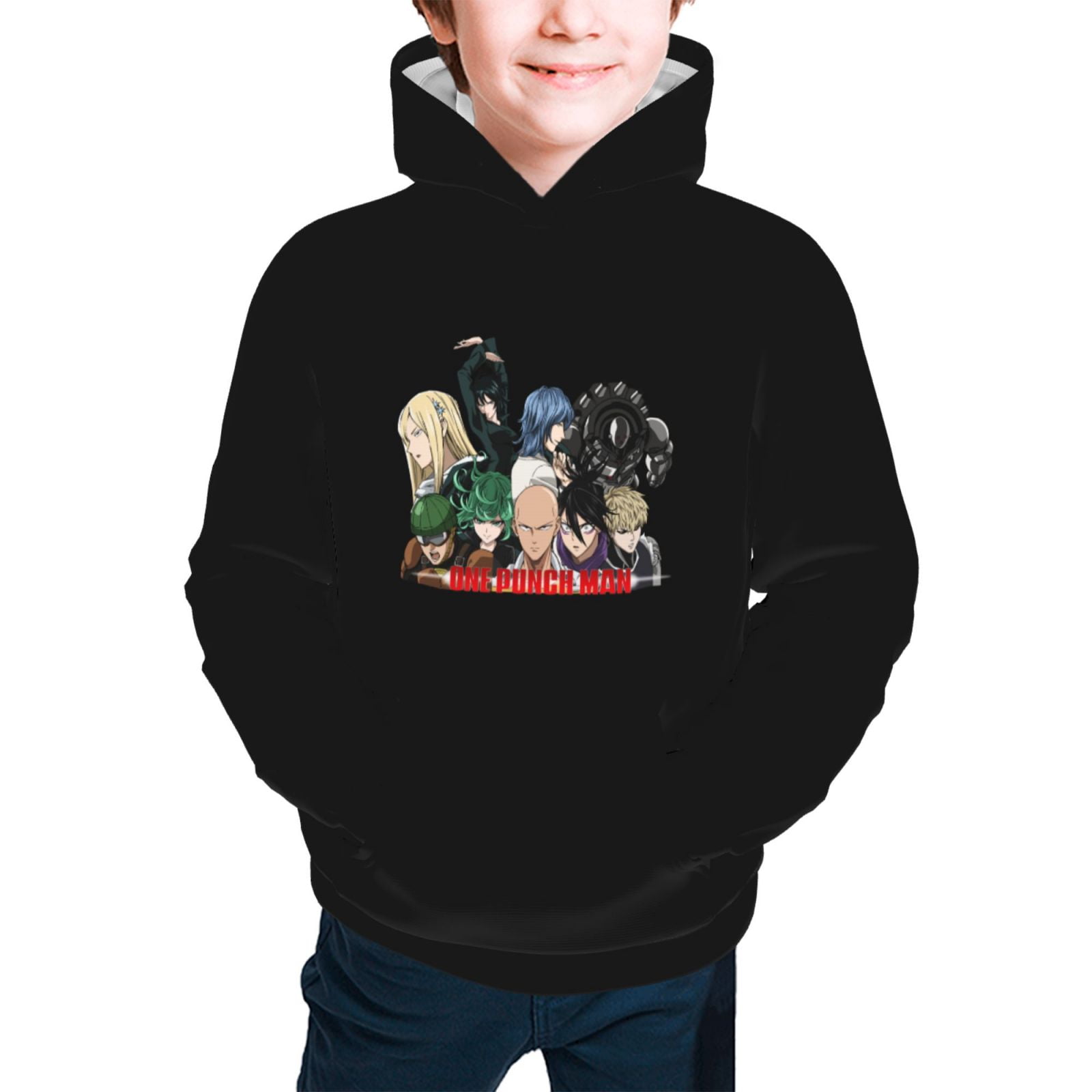 Anime One Punch Man Kids Hoodie Novelty 3d Printed Hooded Pullover