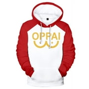 ROZUDI Anime One Punch Man Saitama Oppai Hoodies Sweatshirt Unisex Cosplay Costume Harajuku Pullovers